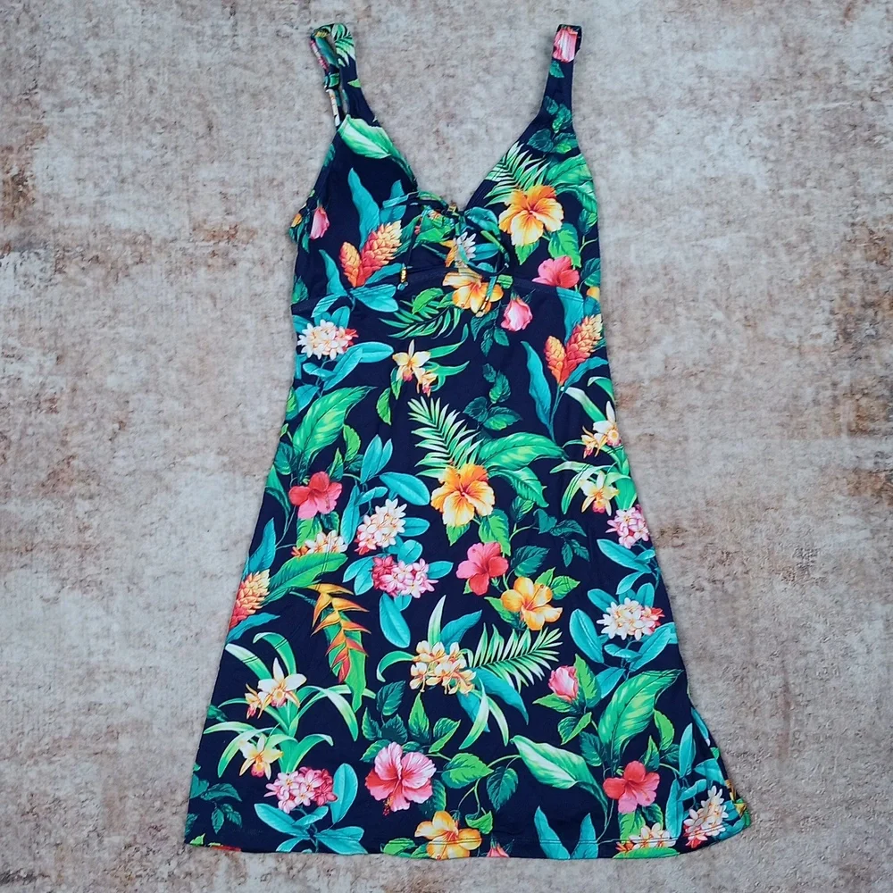 Tommy Bahama Tropi Calling New Printed Dress Womens Medium - Picture 1 of 8